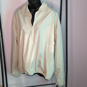 London Fog khaki athletic zip style lightweight pullover jacket